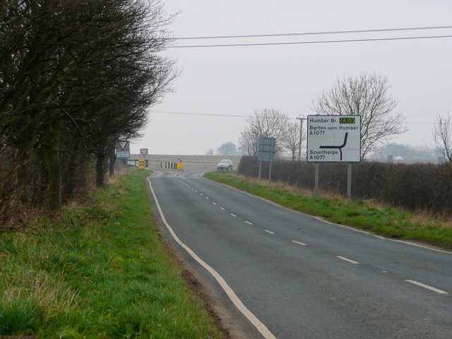 File:Ermine Street meets the A1077 - geograph.org.uk - 1392268.jpg