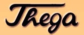 Logo with lettering "Thega"