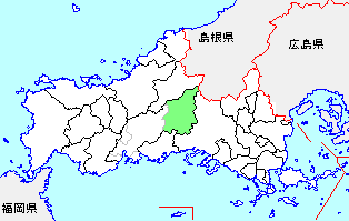 Tokuji in Yamaguchi Prefecture Map.Tokuji-Town.Yamaguchi.PNG