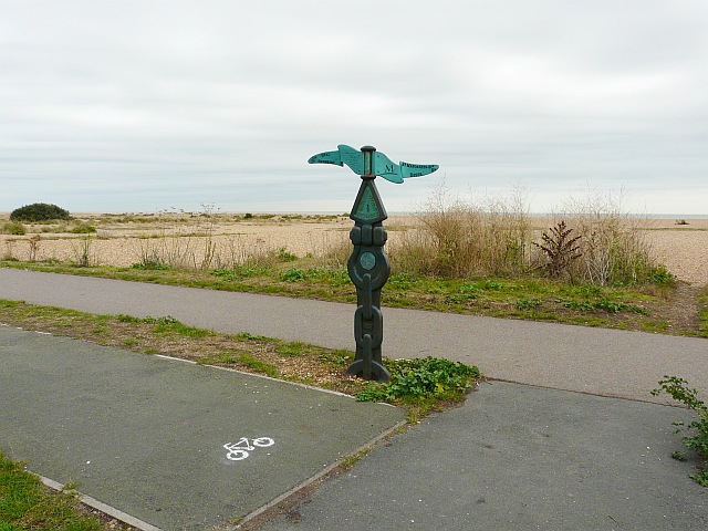 National Cycle Network milepost, Walmer - geograph.org.uk - 1631891