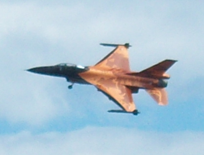File:Orange Royal Netherlands Air Force F-16 Fighting Falcon at Sunderland Airshow.jpg