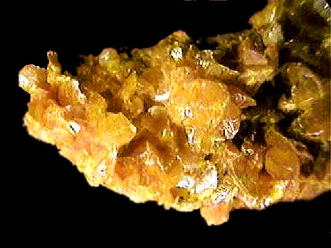 A sample of orpiment from an arsenic mine in southern Russia. Orpiment has been used to make orange pigment since ancient times in ancient Egypt, Europe and China. Romans used the mineral for trade.
