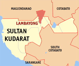 Mapa sa Sultan Kudarat nga nagpakita kon asa nahimutang ang Lambayong