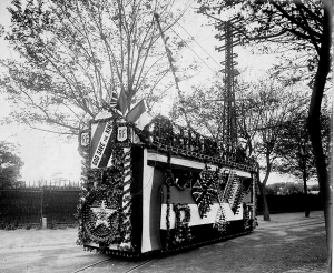 File:Specially Decorated Tram Run by the French in Shanghai French Concession.jpg