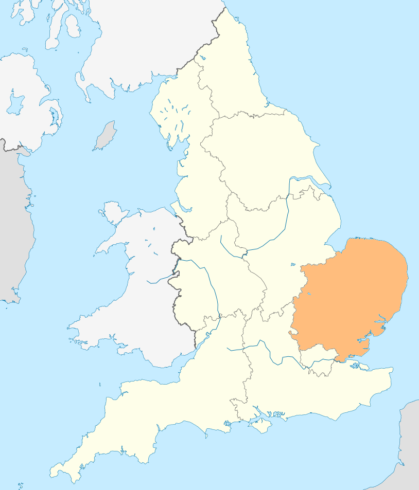 The east of england is