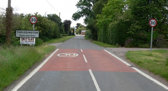 File:Hoby Road enters Thrussington - geograph.org.uk - 855493.jpg