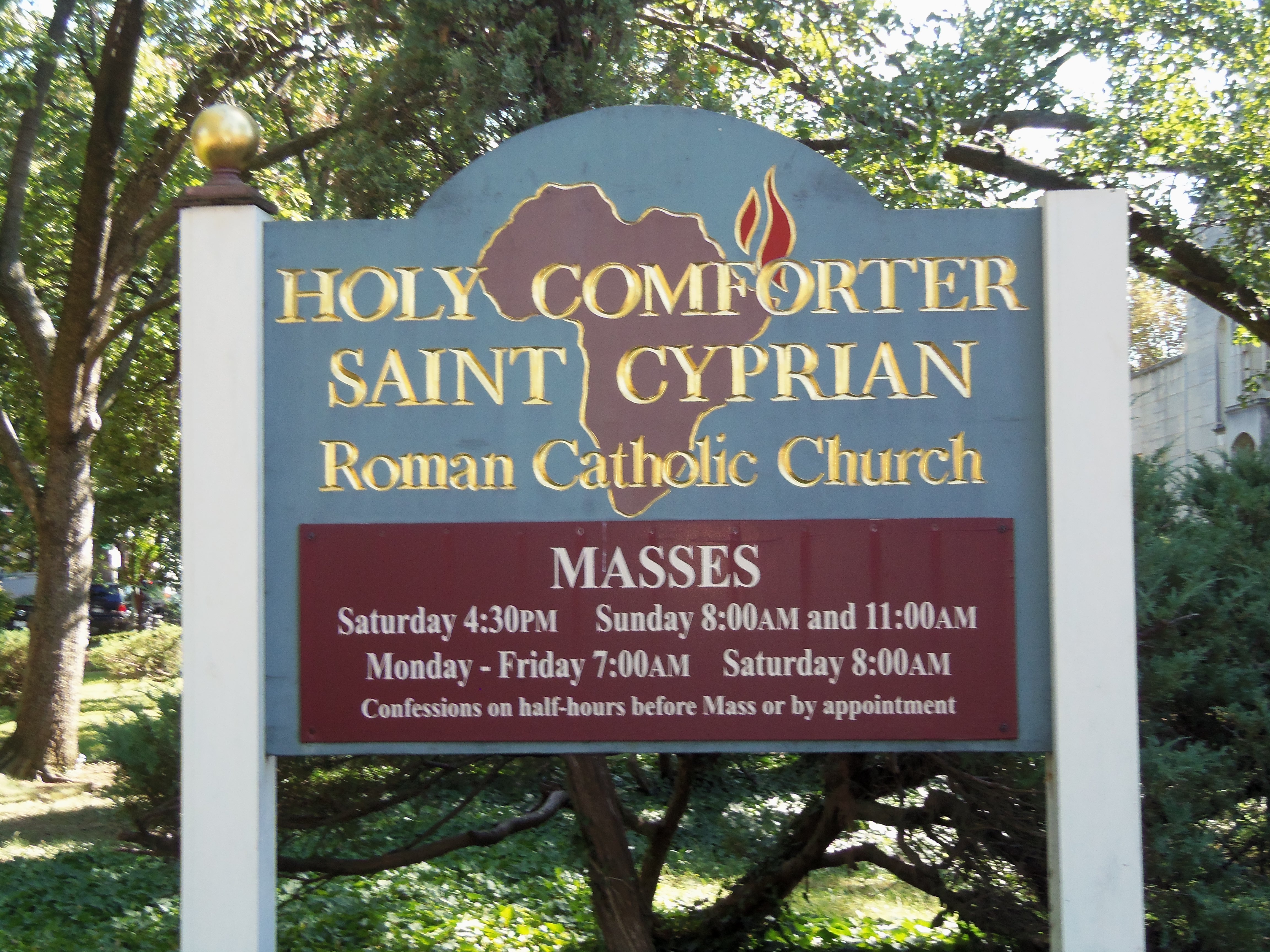 File Holy Comforter Saint Cyprian Church Sign Jpg Wikimedia Commons