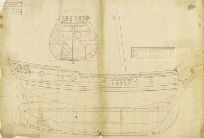 Admiralty plan of the hoy Lyon, 1709, National Maritime Museum, Greenwich