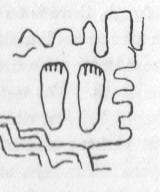 The footprints and associated markings from Arzon Cromlech in Morbihan, Brittany