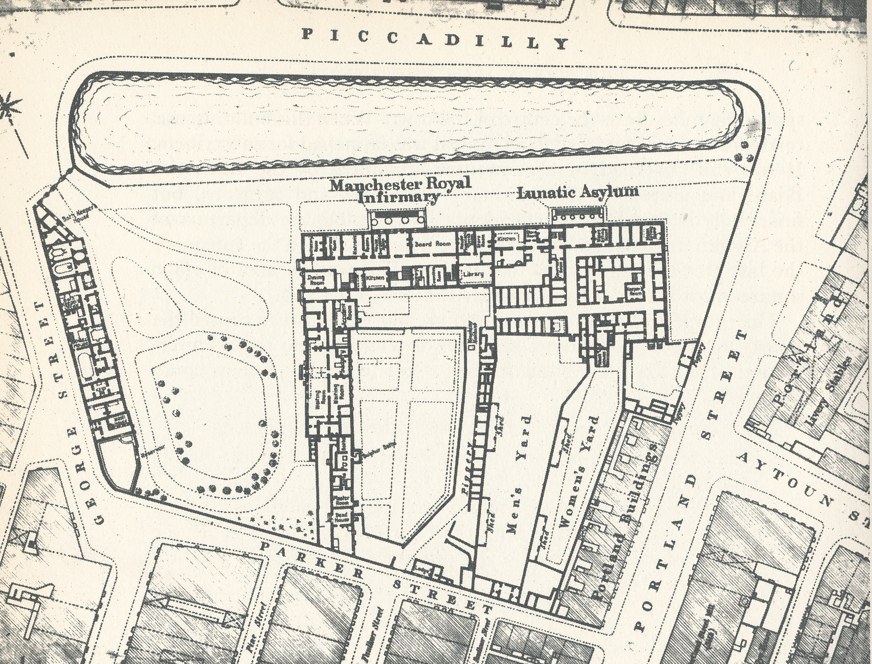 manchester royal infirmary map File Plan Of Manchester Royal Infirmary 1845 Jpg Wikipedia