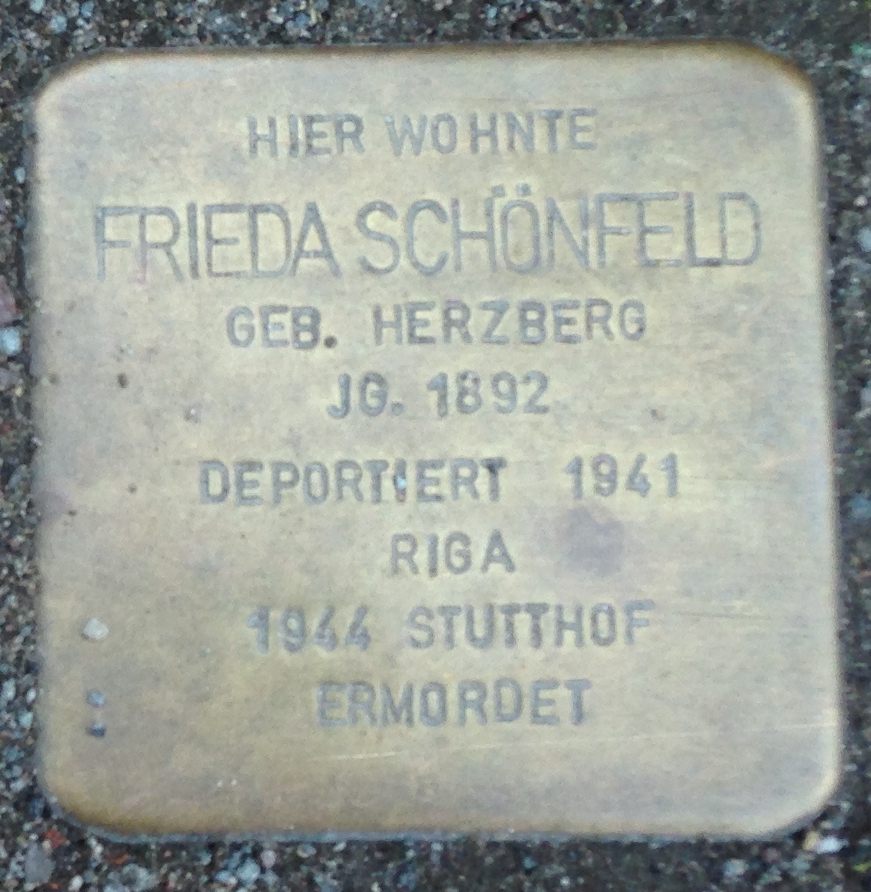 Stolperstein Obernkirchen Sülbecker Weg 19 Frieda Schönfeld geb. Herzberg