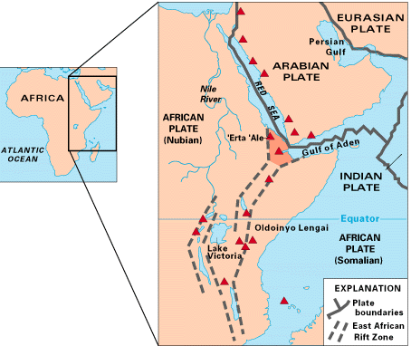 great rift valley on world map