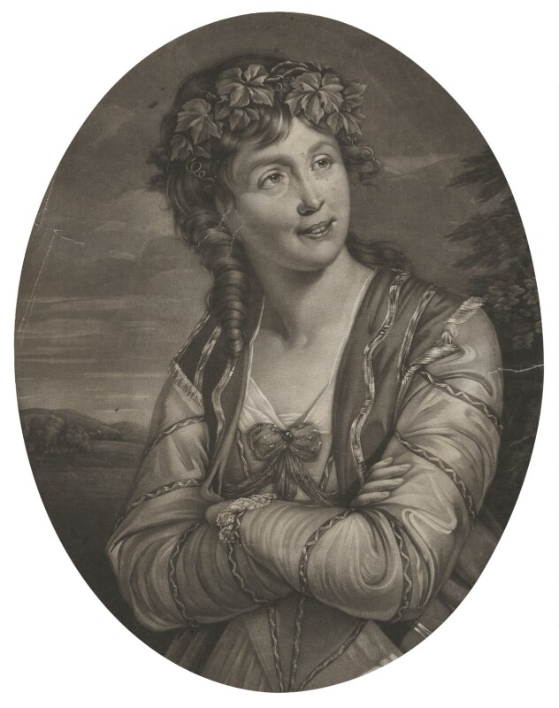 as Euphrosyne in Milton's 'Comus' published in 1777
