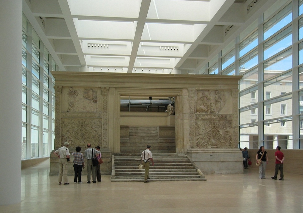 The Ara Pacis inside the Museum