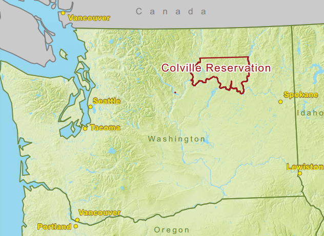 washington indian reservations map