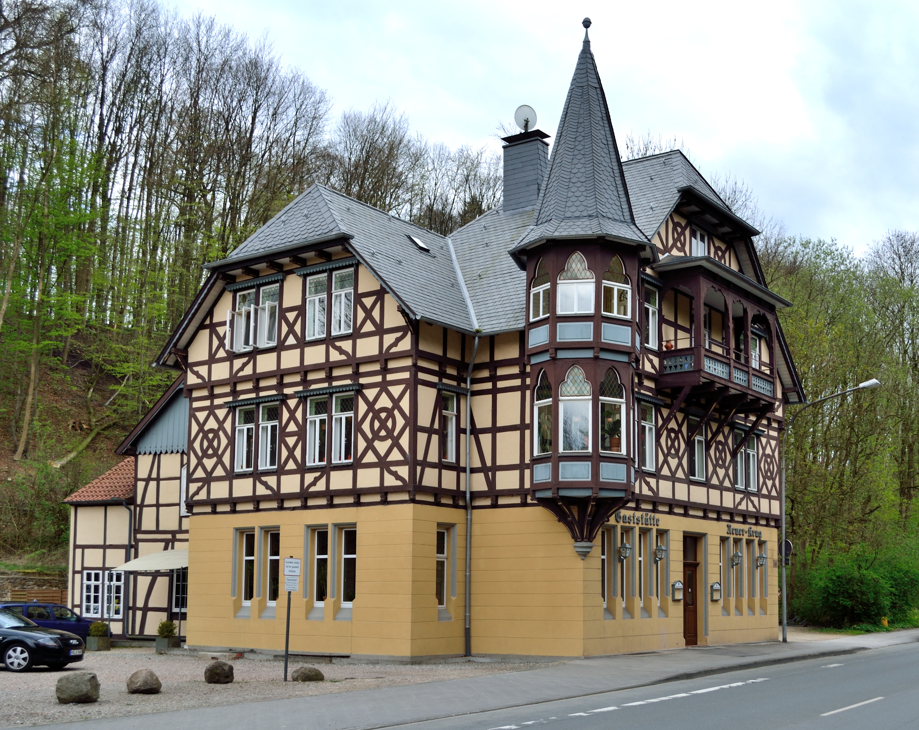 This is a photograph of an architectural monument.It is on the list of cultural monuments of Detmold...