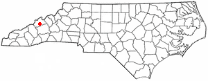 Location of Marshall, North Carolina