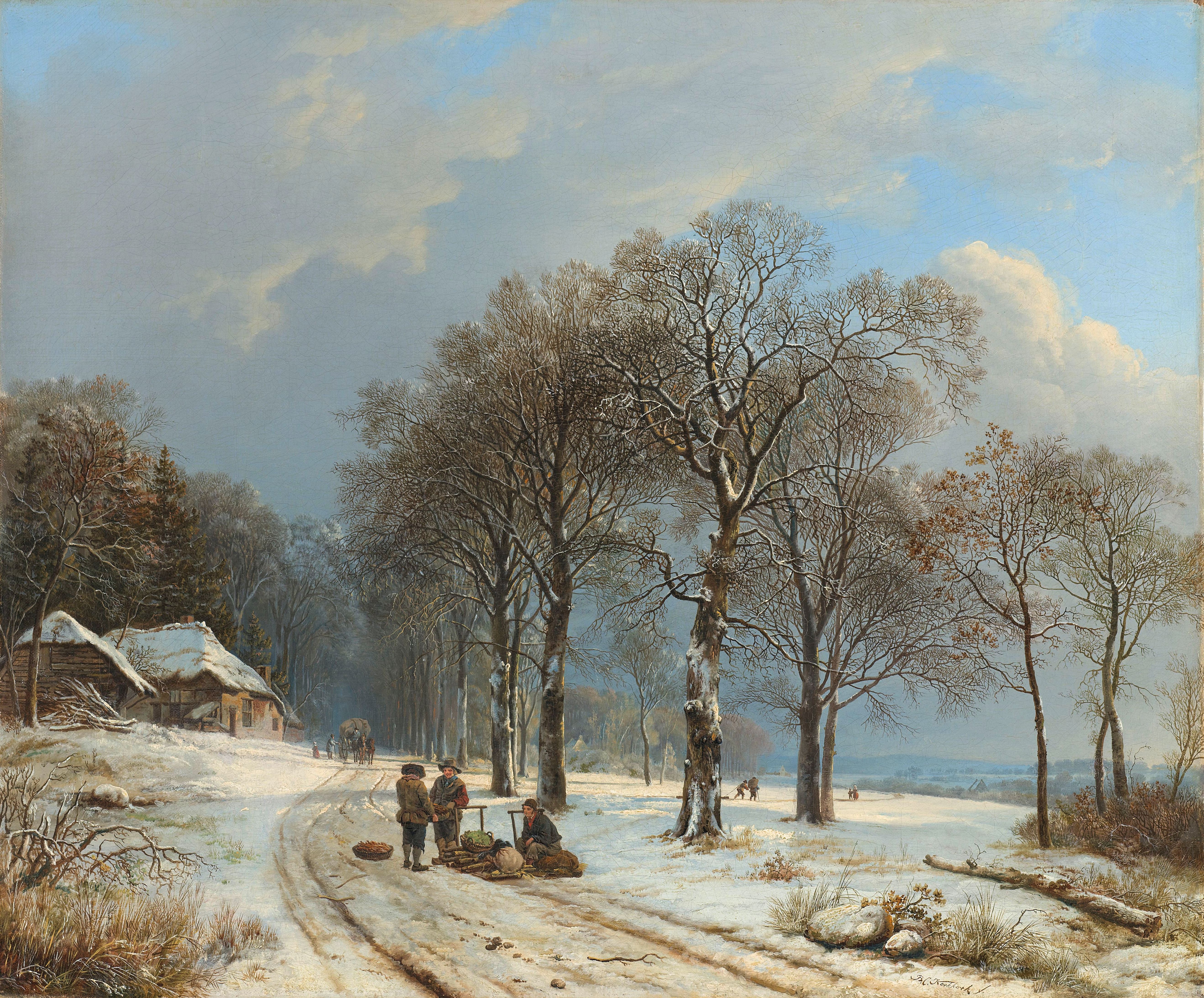 File Paysage D Hiver 15 38 Barend Cornelis Koekkoek Jpg Wikimedia Commons