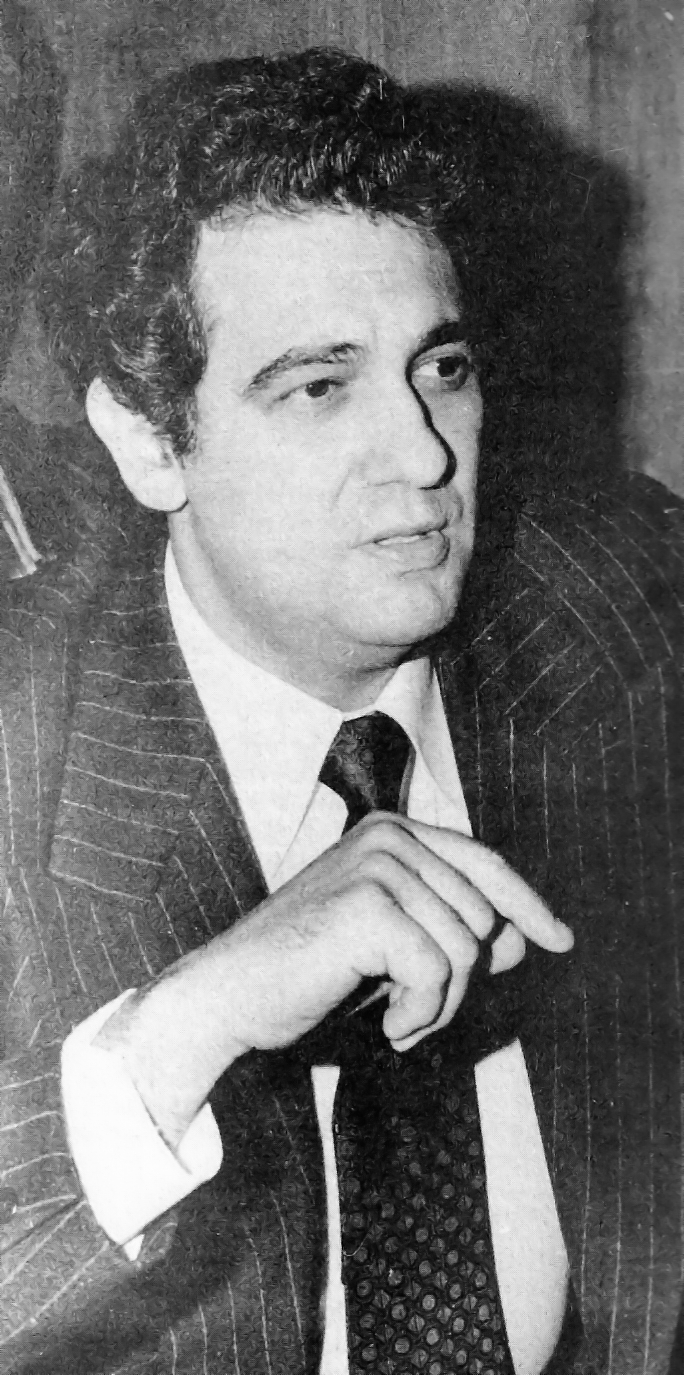 Plácido Domingo en 1979 (revista ''Pájaro de Fuego'').