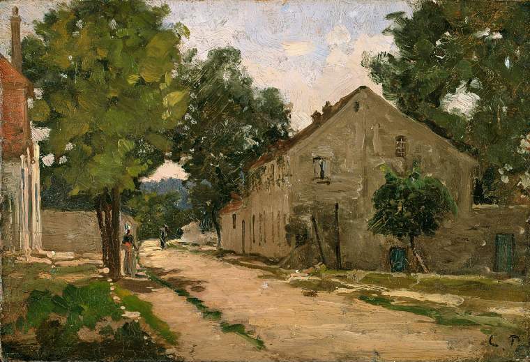 File:Camille Pissarro, Route de Port-Marly, 1860 — 1867, PD.58-1958, The Fitzwilliam Museum.jpg