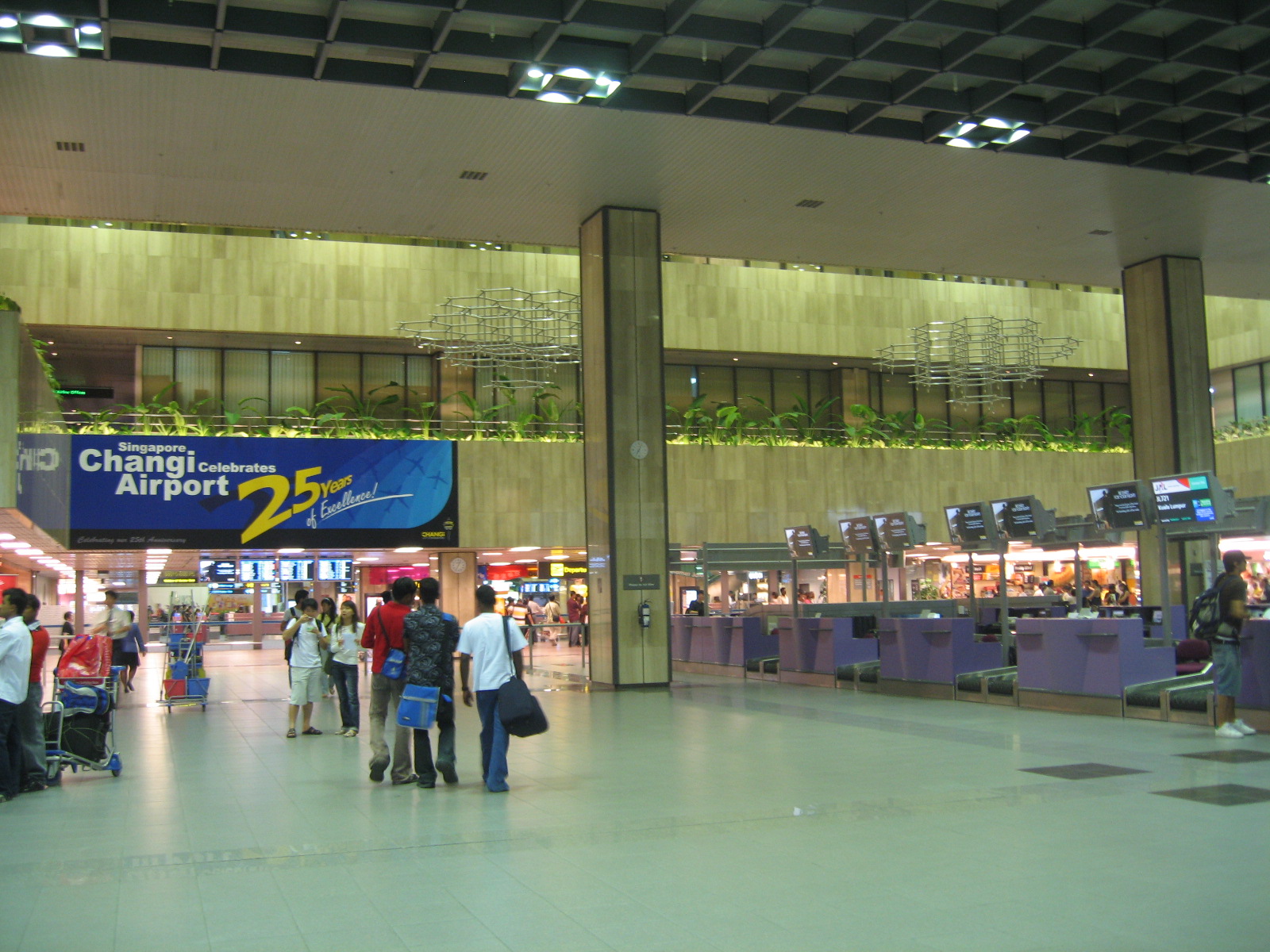 Service 53 at Changi Airport Terminal 1 Departure Hall Gate 5 during  closure of PTB1 Basement