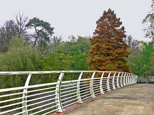 Footbridge over the Taff - Bute Park, Cardiff - geograph.org.uk - 1575697