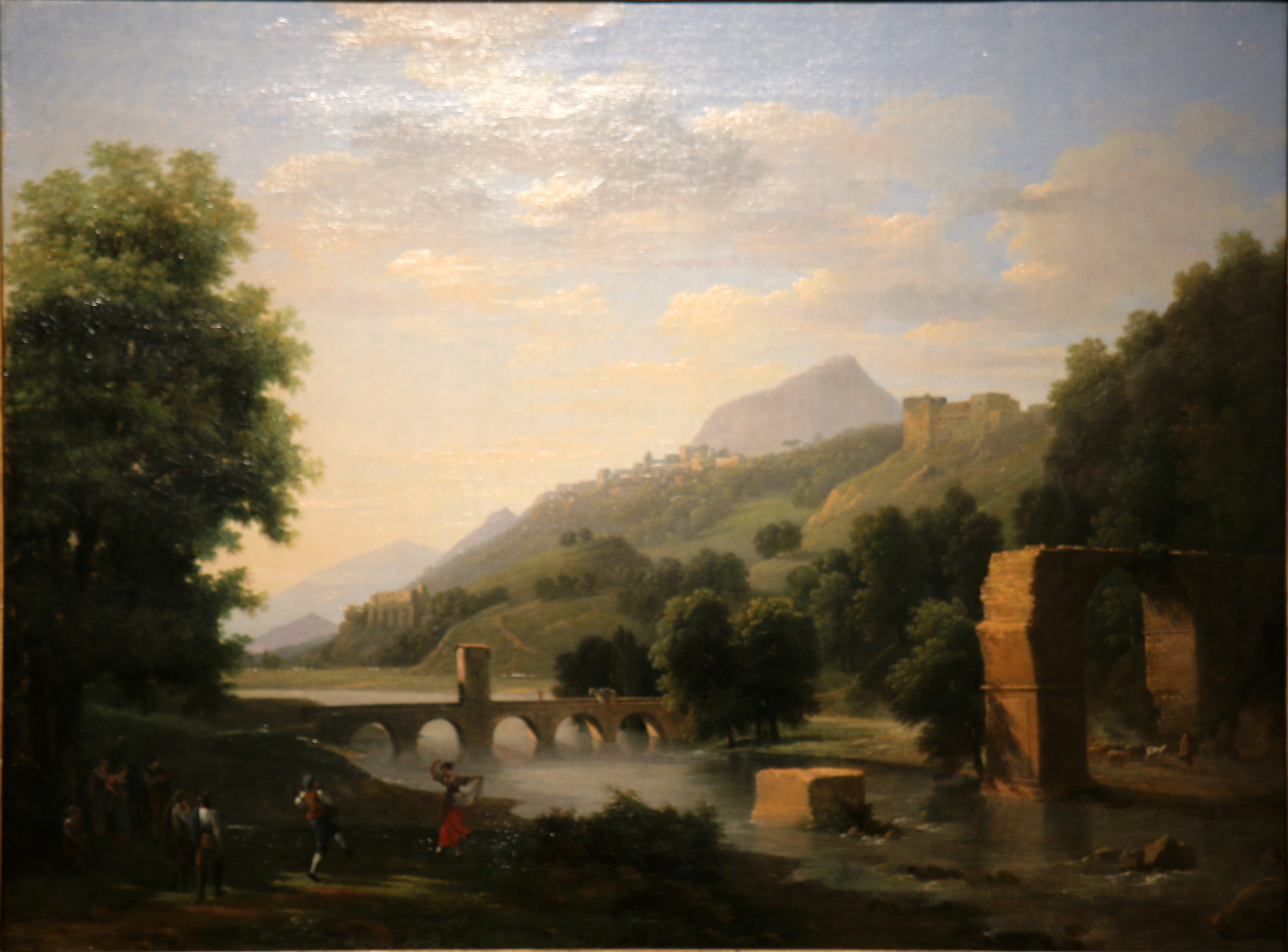 Jean-Victor Bertin French Neoclassical Italianate Landscape with River