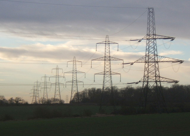 File:Line of pylons - geograph.org.uk - 653529.jpg