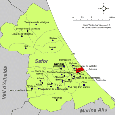 File:Localització de Miramar respecte de la Safor.png