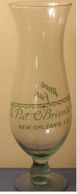 Pat O'Brien's Bar Hurricane Glass