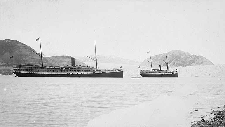 File:Steamers QUEEN and CITY OF TOPEKA beside Muir Glacier, ca 1899 (WARNER 497).jpeg