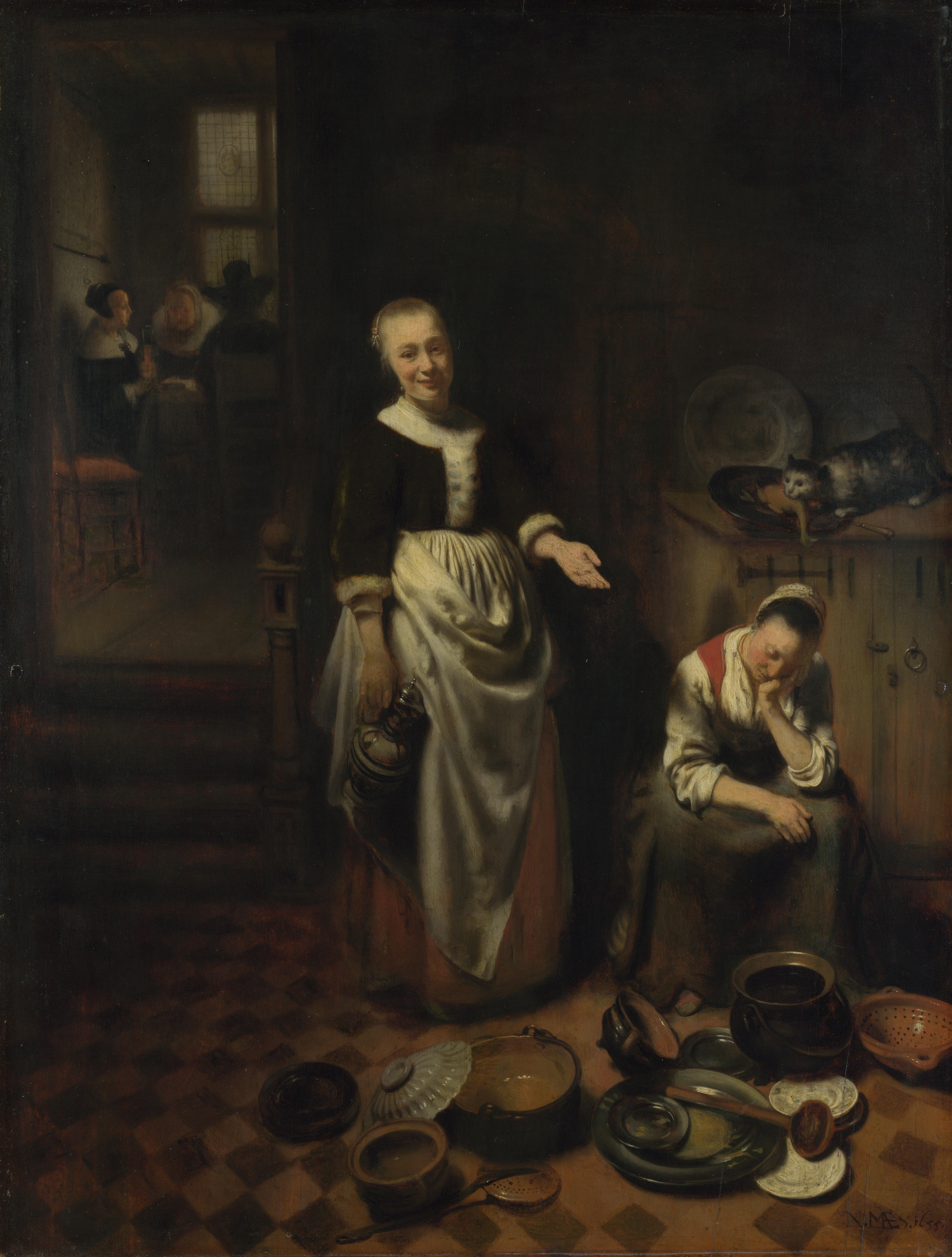 Image result for Nicolaes Maes, 'The Idle Servant