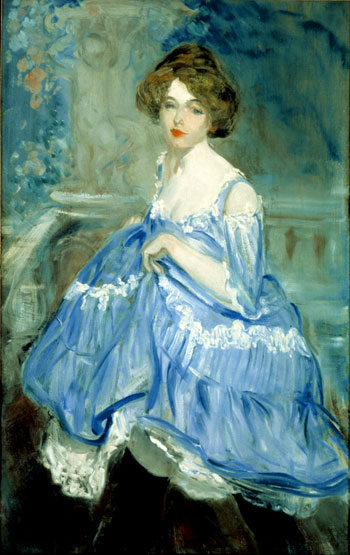 File:'Dancer in Blue', circa 1905, William Glackens, Nova Southeastern University Museum of Art.jpg