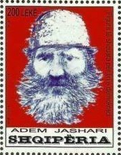 Jashari on a 2008 stamp of Albania