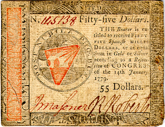 File:Continental Currency $55 banknote obverse (January 14, 1779).jpg