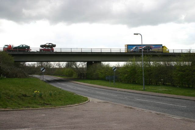 File:Elevated section of A14 at Thrapston - geograph.org.uk - 373371.jpg