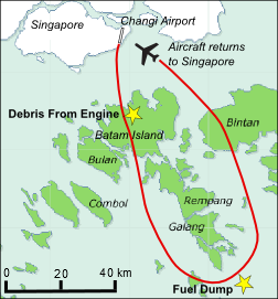 File Map Showing Flight Path Of Qantas Flight 32 On 4 November 2010 Png Wikimedia Commons