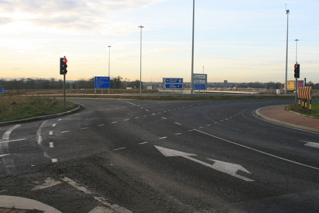 File:N1-M1 Interchange at Donabate exit, Co. Dublin - geograph.org.uk - 631495.jpg