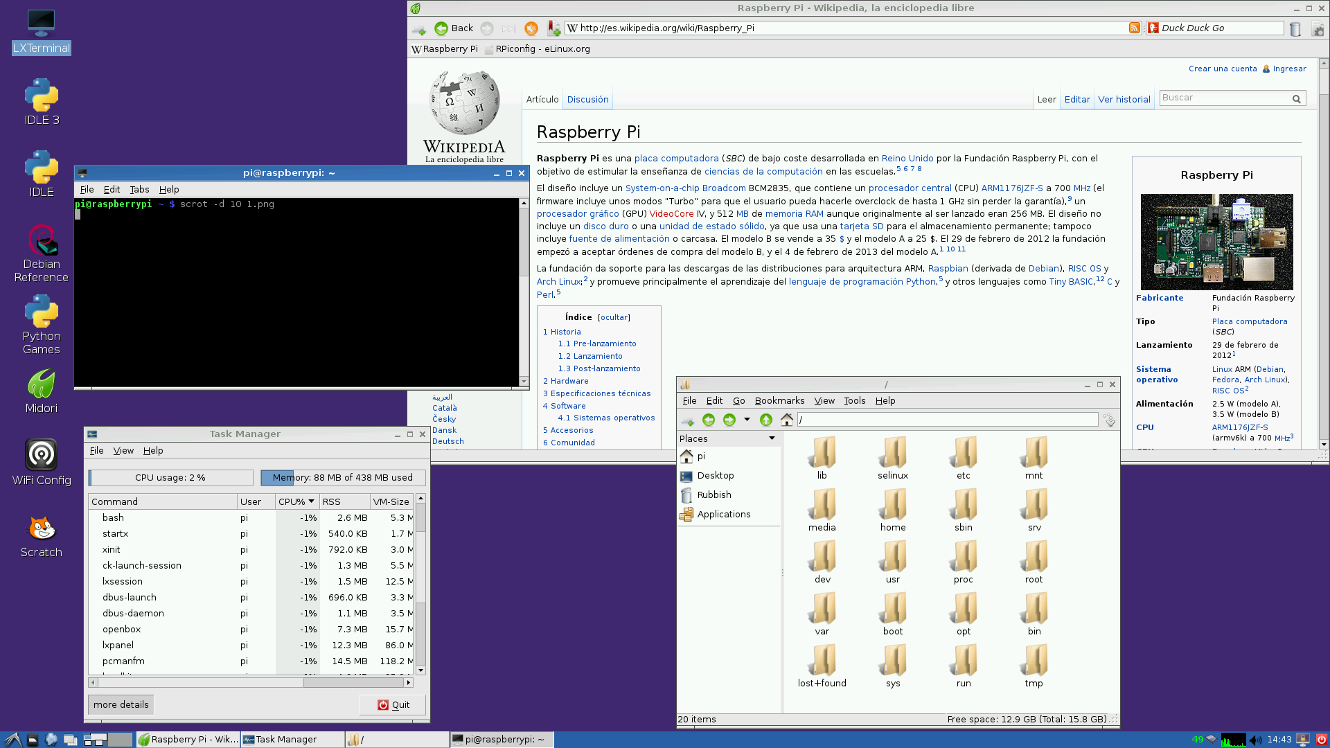 raspbian screenshots