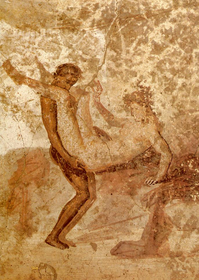 Erotic Mural In A Pompeii Brothel