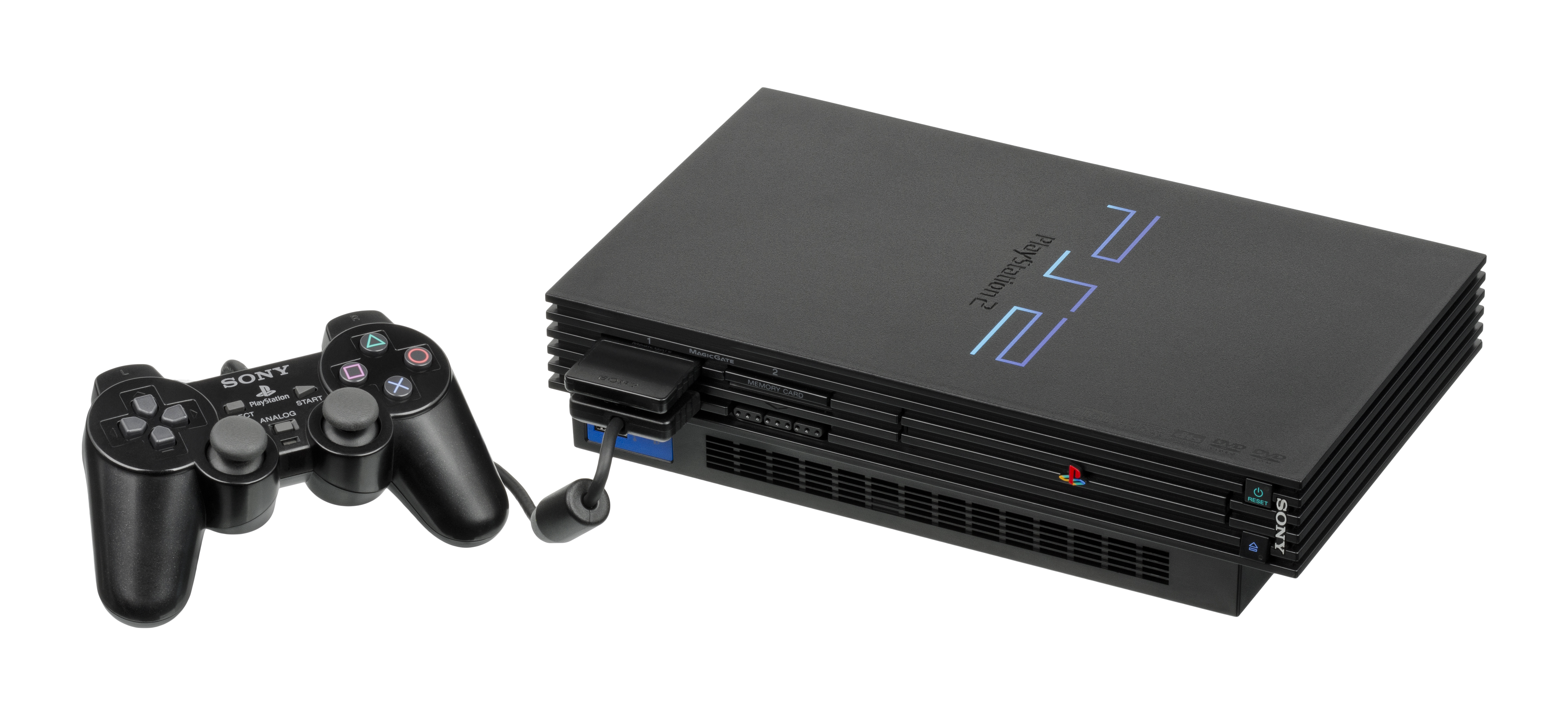 Restored PlayStation 2 Slim Console with Controller and 8MB Memory