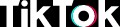 TikTok text logo white