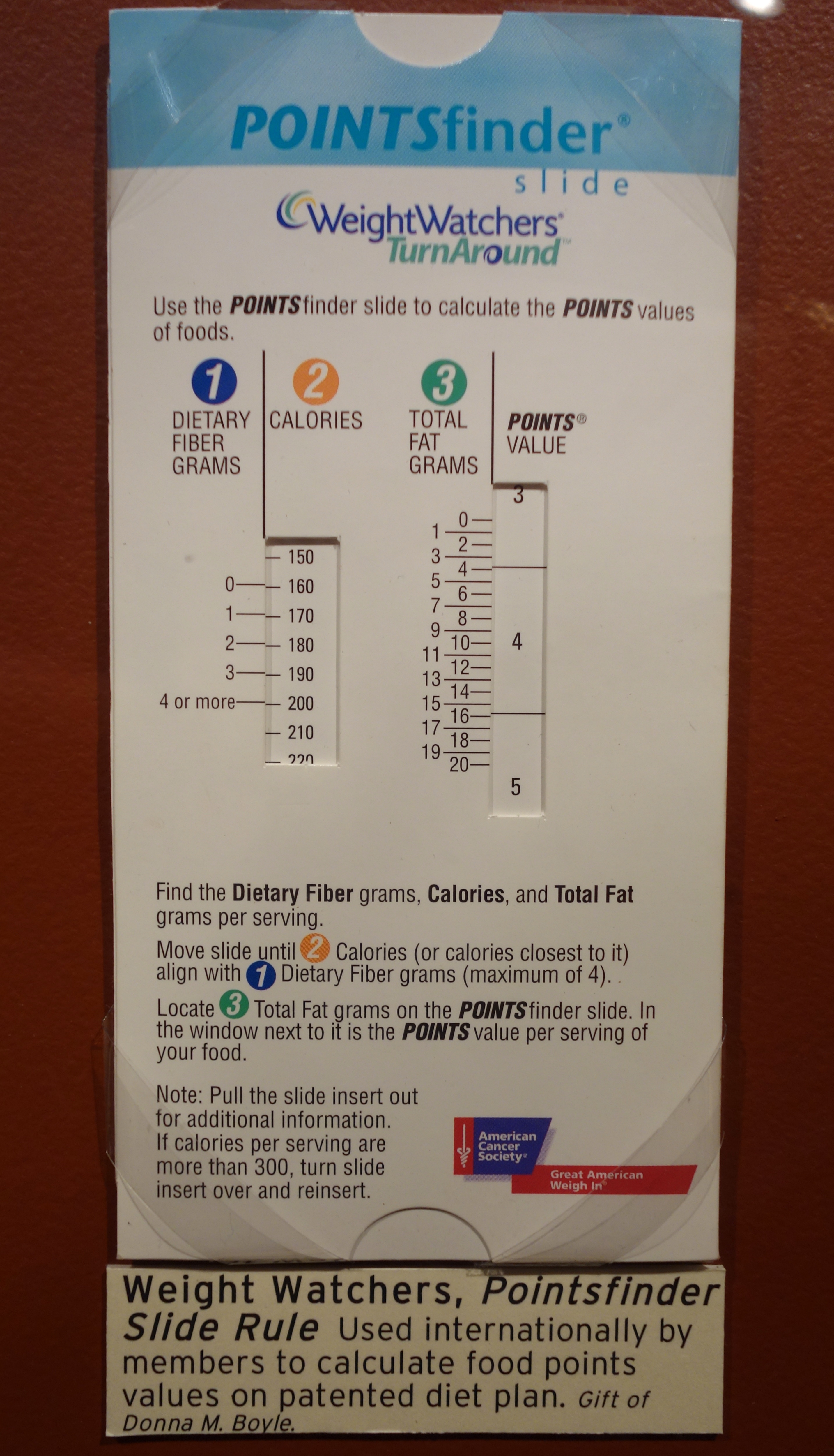 File:Weight Watchers, Pointsfinder Slide Rule - MIT Slide Rule