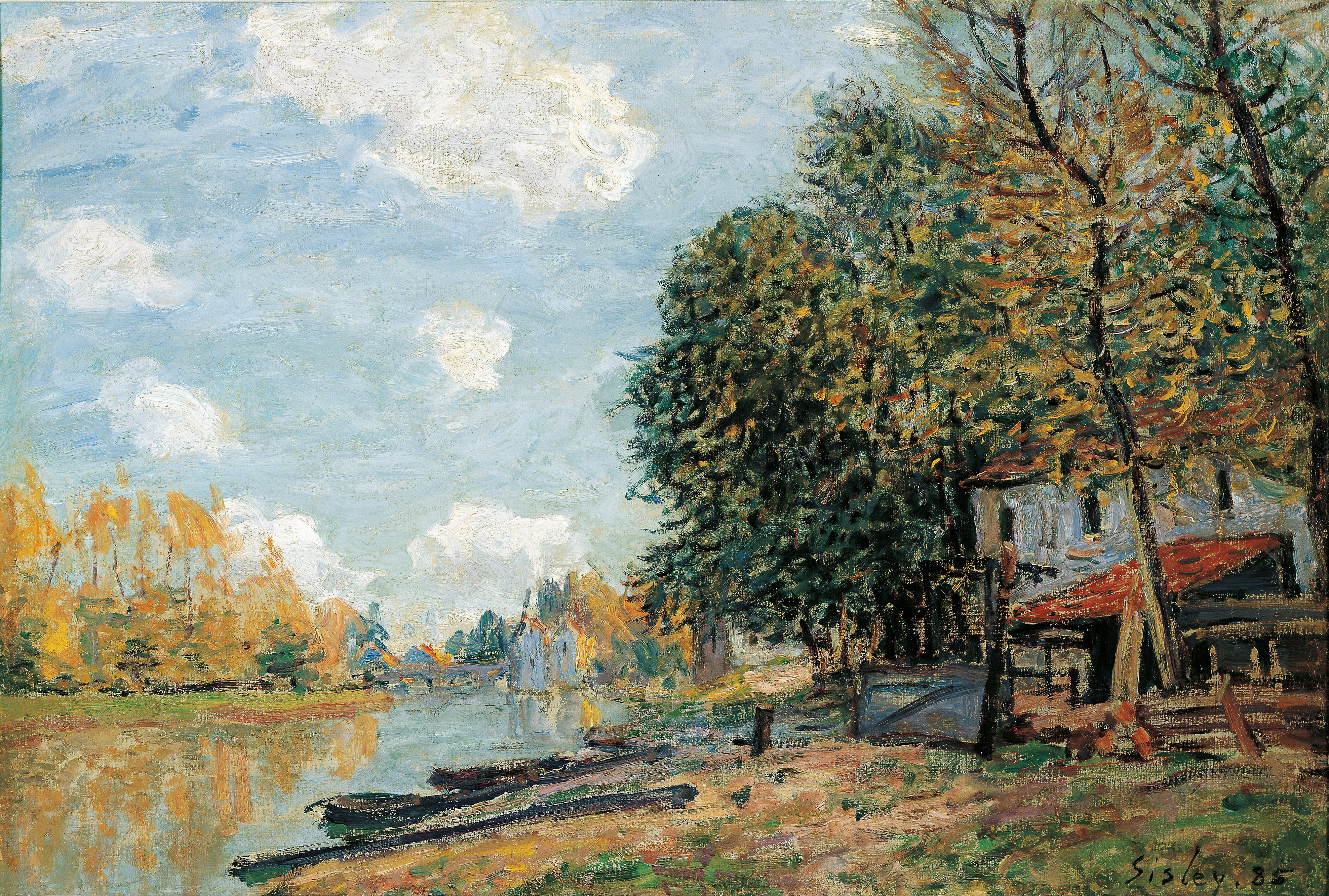 File:Alfred Sisley - Moret- The Banks of the River Loing, 1877