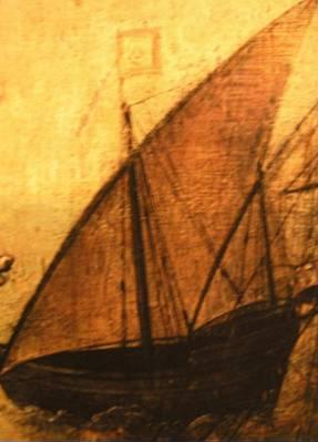What is believed to be the most accurate depiction of a lateen caravel, featured in the 16th century Retábulo de Santa Auta, now at the National Museum of Ancient Art, in Lisbon
