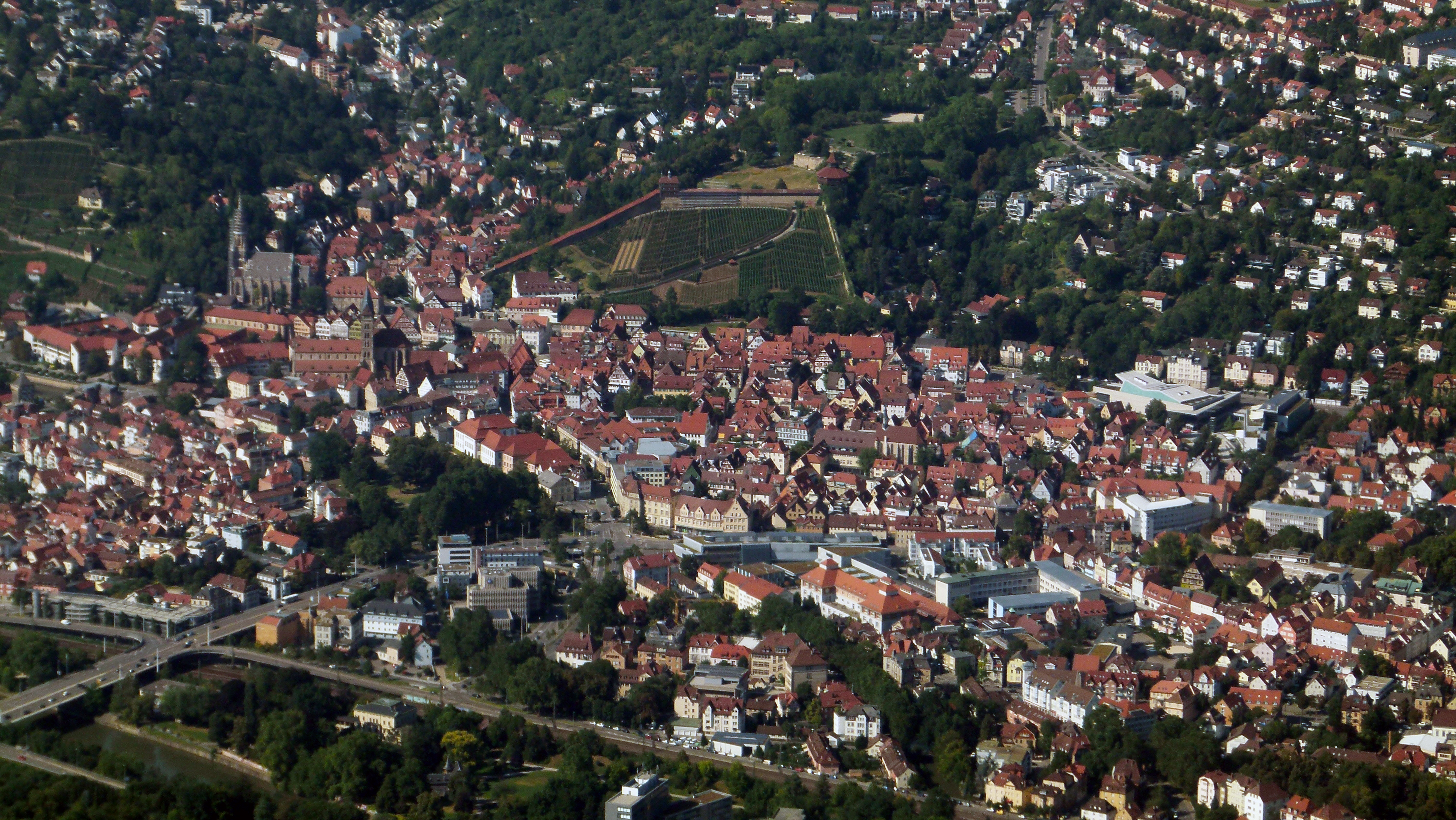 Blick auf die Altstadt aus der Luft