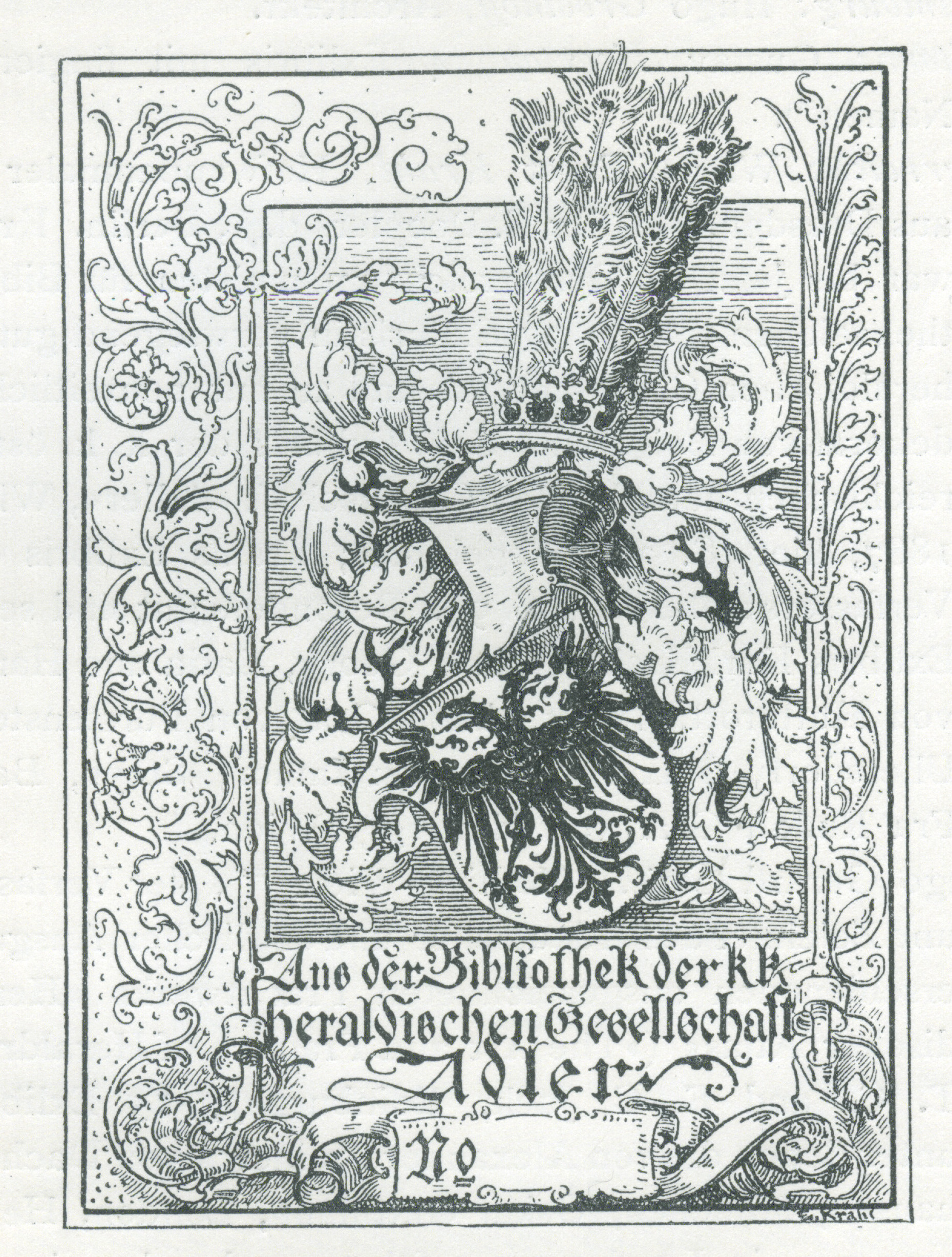 Exlibris der Heraldisch-Genealogischen Gesellschaft Adler