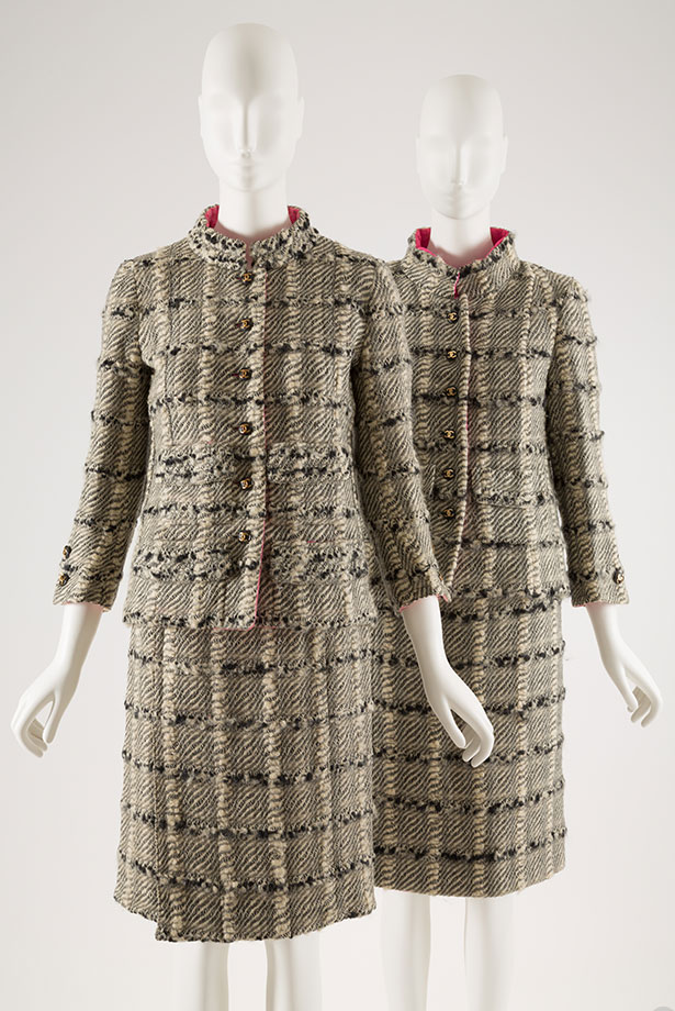 File:Gabrielle “Coco” Chanel day suit and Licensed copy.jpg