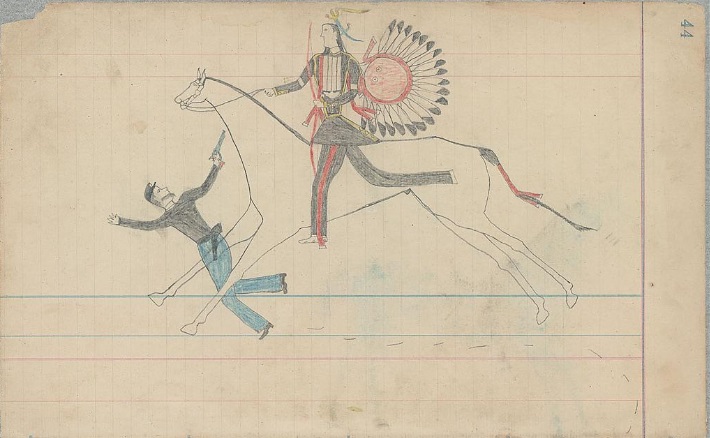 File:Ledger Drawing - Arapaho warrior and U.S Soldier.jpg