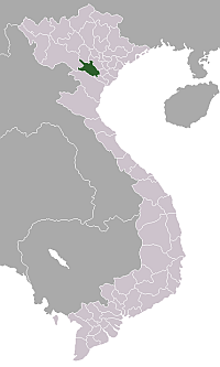 Provinsens läge i Vietnam.